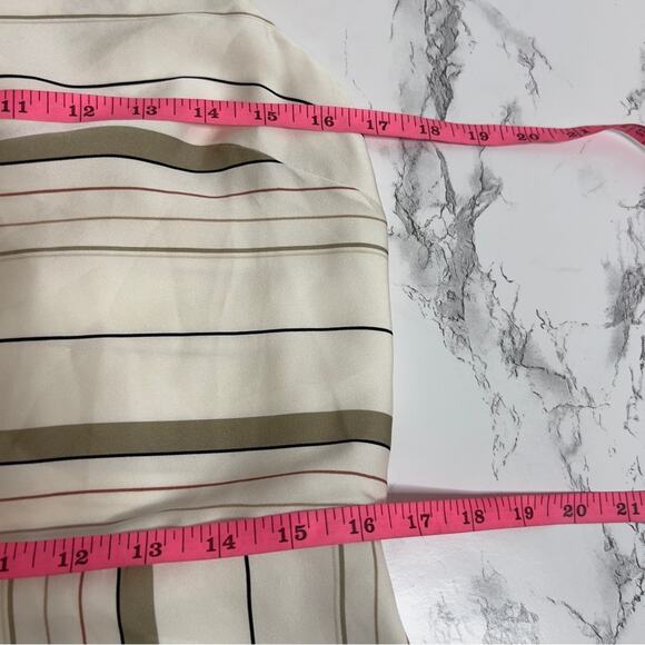 Nordstrom Signature Sleeveless Stripe Stretch Silk Dress 4 - Picture 6 of 10